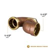 Everflow SWTx1-1/2" LA Pattern Trap for Tubular Drain Applications, Brass 1-1/2" 21317